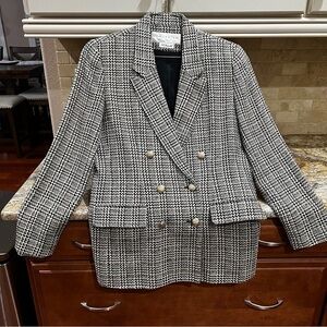 Doncaster Black and White Checkered Blazer
